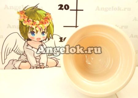 фото Горшок Милано-19 с поддоном бежевый от магазина магазина орхидей Ангелок