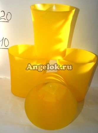 фото Кашпо для орхидей Lamela K-03 желтый от магазина магазина орхидей Ангелок
