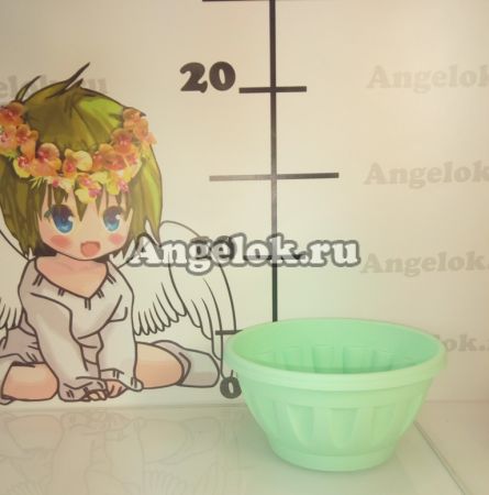 фото Горшок Жанна с поддоном d-12 зеленый от магазина магазина орхидей Ангелок