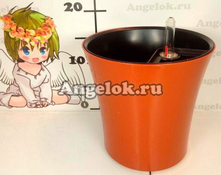 фото Кашпо с автополивом Комфорт круглое глина от магазина магазина орхидей Ангелок