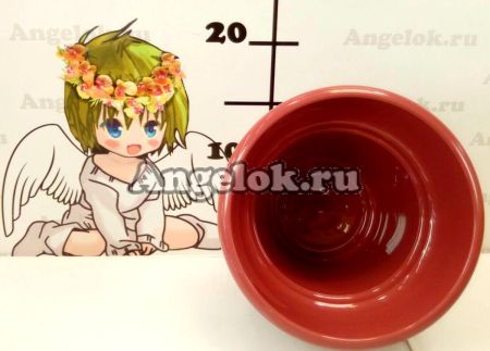 фото Горшок Милано-17 с поддоном бордо от магазина магазина орхидей Ангелок