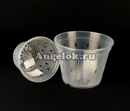 фото Горшок для орхидей прозрачный d-17 с отверстиями от магазина магазина орхидей Ангелок