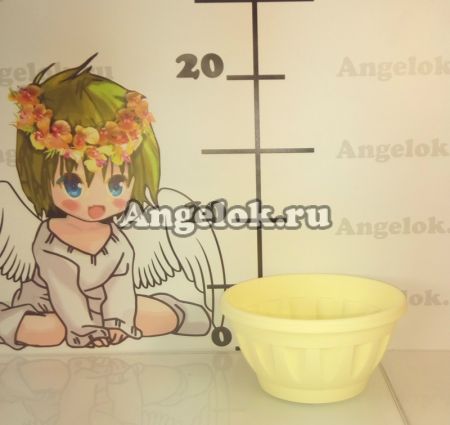 фото Горшок Жанна с поддоном d-12 желтый от магазина магазина орхидей Ангелок