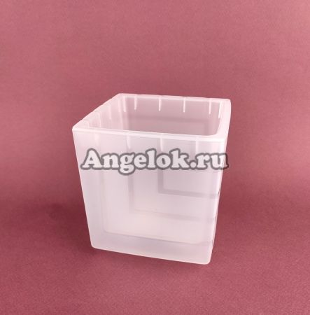 фото Горшок для орхидей квадратный прозрачный 1,2 л от магазина магазина орхидей Ангелок