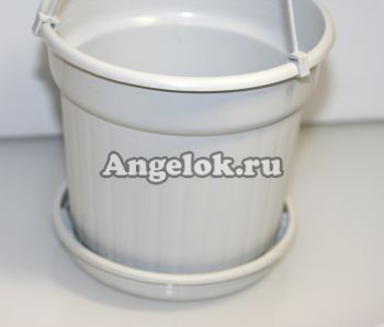 Горшок Декор подвесной с поддоном d-12 белый