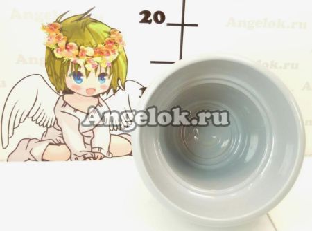 фото Горшок Милано-17 с поддоном серый от магазина магазина орхидей Ангелок