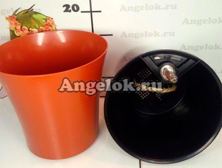 фото Кашпо с автополивом Комфорт круглое глина от магазина магазина орхидей Ангелок