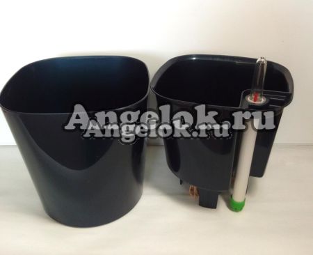 фото Кашпо с автополивом Комфорт синий от магазина магазина орхидей Ангелок